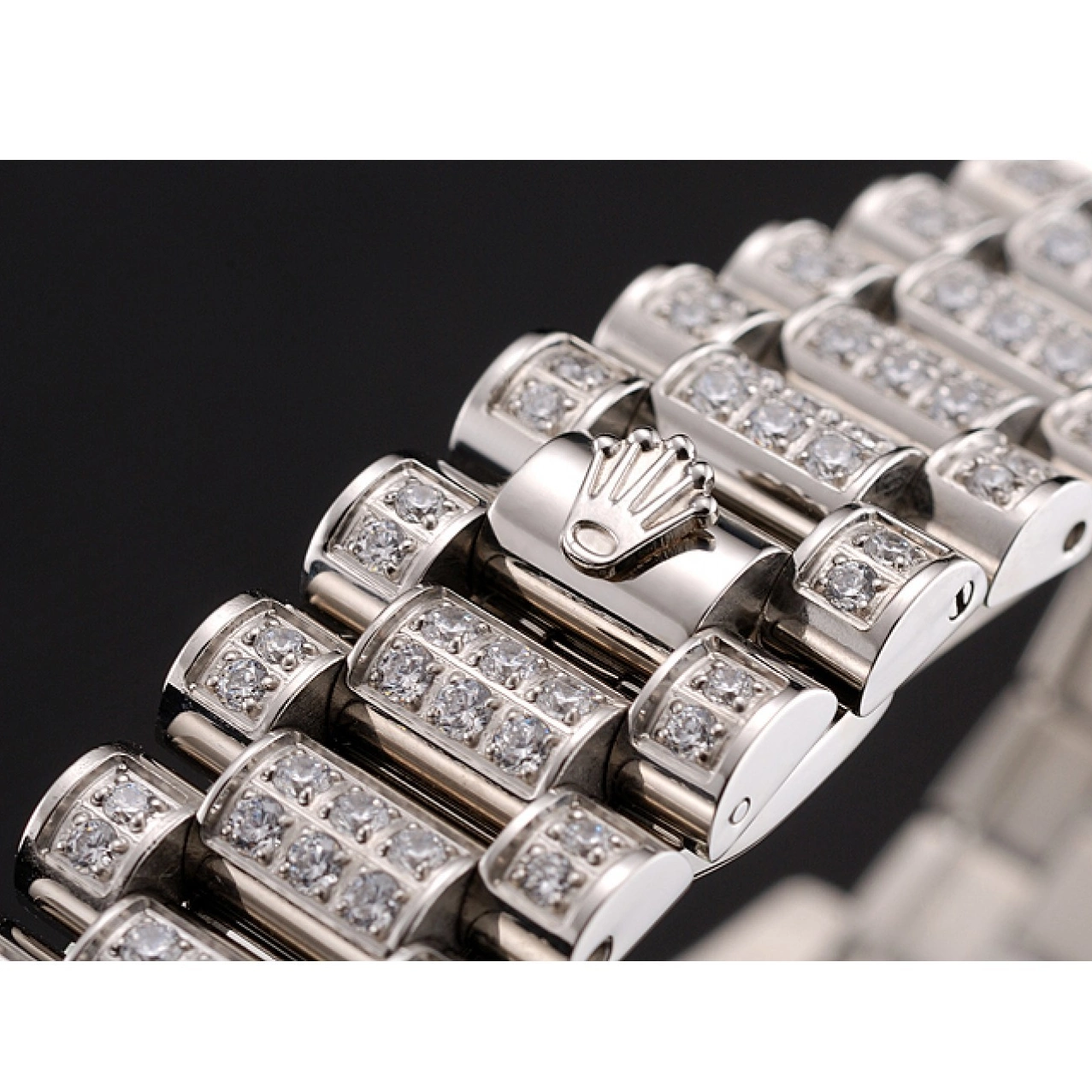 Aaa replica watch Diamond Case Day-Date Pave Dial Rolex Bracelet Swiss 1453950 Diamond Diamond 0618